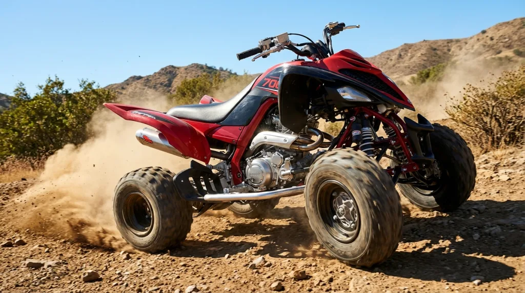 découvrez la vitesse maximale du quad 700 raptor et explorez ses performances exceptionnelles. un quad sportif alliant puissance et rapidité pour une expérience de conduite inoubliable.